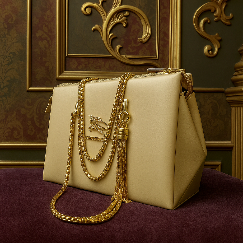 Golden Chain Luxe Pouch