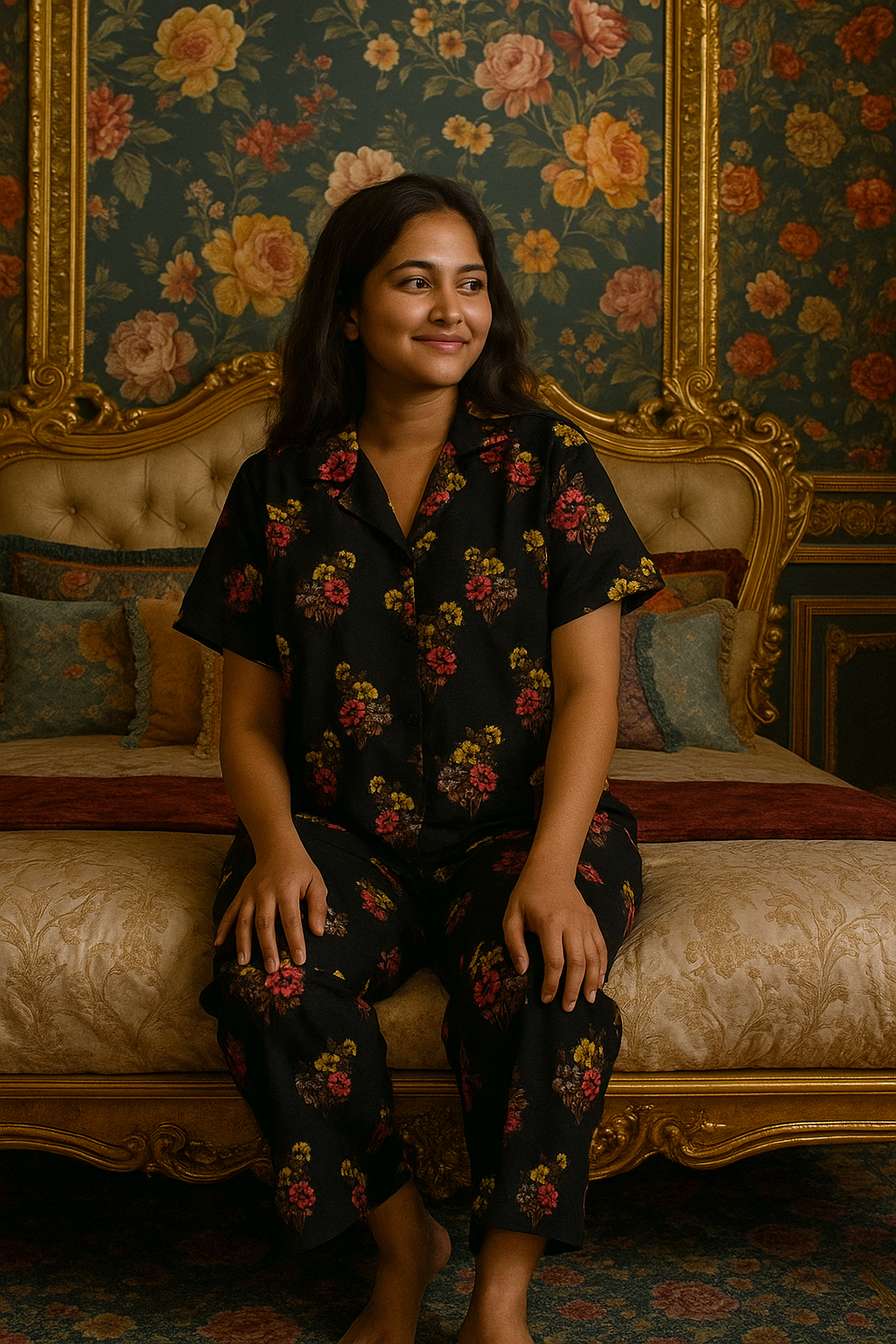 Midnight Bloom Lounge Set